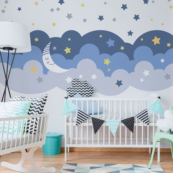 Scandinavian Clouds With Stars And Moon falmatrica - Ambiance-image-4