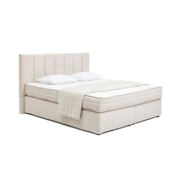 Bézs boxspring ágy 180x200 cm Olia Bold Line – Bonami Selection