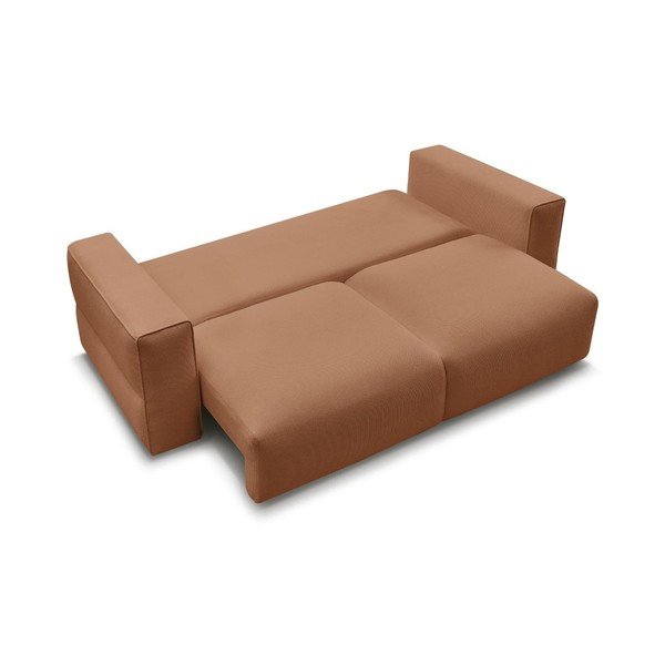 Narancssárga kinyitható-tárolóhelyes kanapé 265 cm Ezechiel – Bobochic Paris-image-3