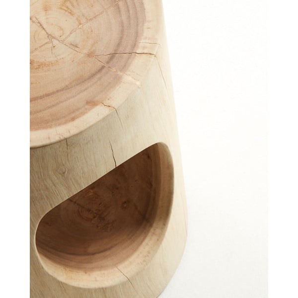 Munggur fa kerek tárolóasztal ø 30 cm Halker – Kave Home-image-3