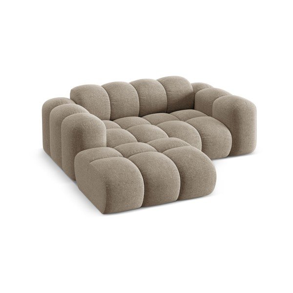 Világosbarna zsenília sarokkanapé (bal oldali-heverő résszel) Treno – Cosmopolitan Design-image-2