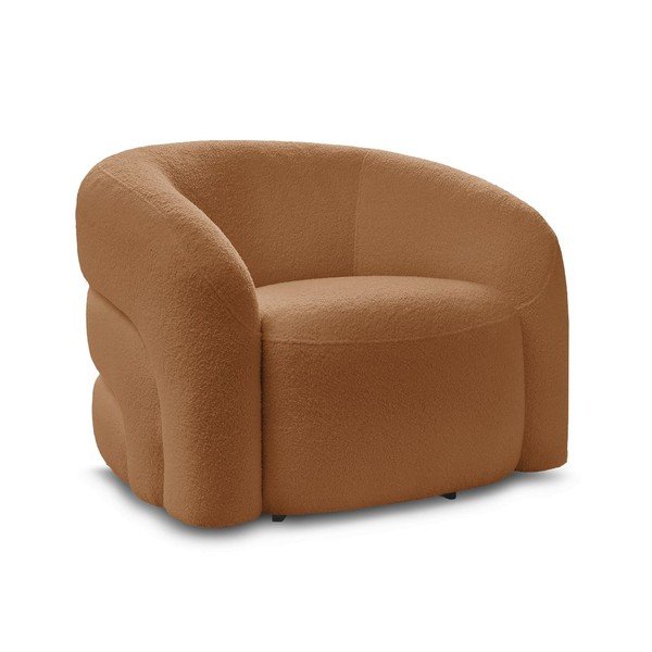 Narancssárga forgó buklé fotel Elina – Bobochic Paris