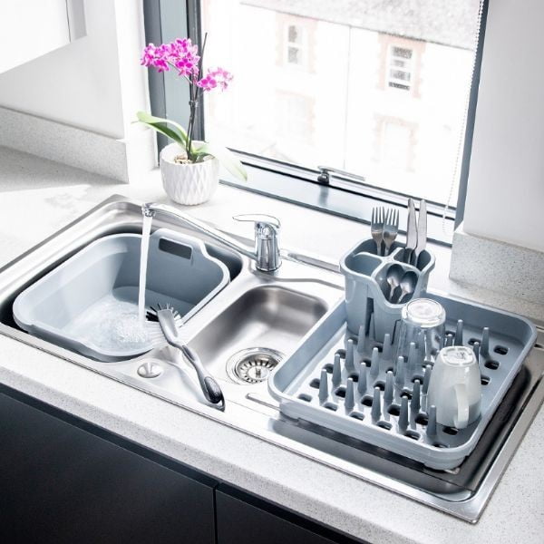 Szürke műanyag edényszárító 38x33,5 cm Eco Range – Addis-image-3