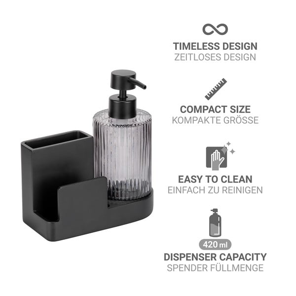 Fekete poligyanta mosogatóeszköz tartó – Wenko-image-4