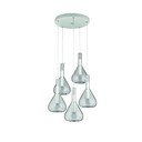 Fehér LED függőlámpa üveg búrával ø 55 cm Cipera – CINQUE