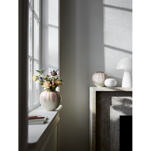 Fehér-rózsaszín kerámia váza ø 16 cm Canvas - Kähler Design-image-1