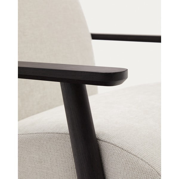 Bézs-krémszínű zsenília fotel Meghan – Kave Home-image-4