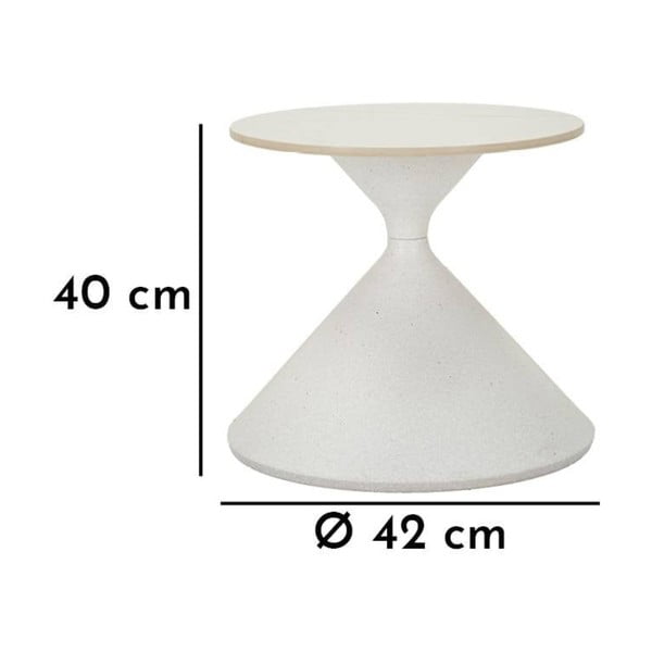 Kerek tárolóasztal kerámia asztallappal ø 45 cm Fush – Mauro Ferretti-image-3