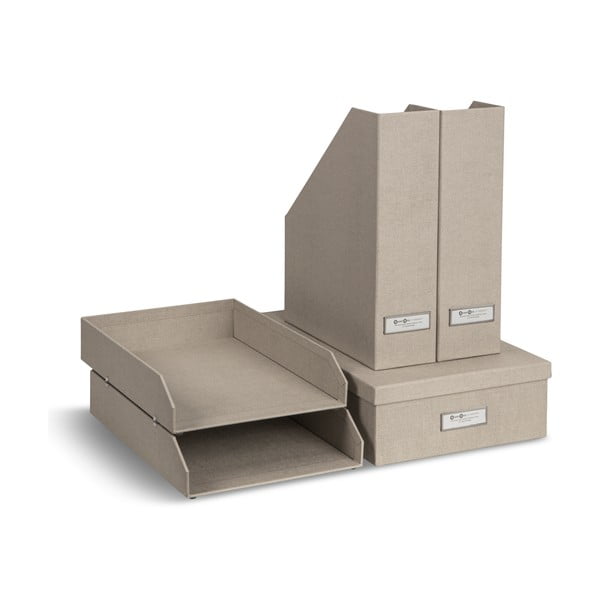 Karton rendszerező szett  dokumentumokhoz 5 db-os Holger – Bigso Box of Sweden