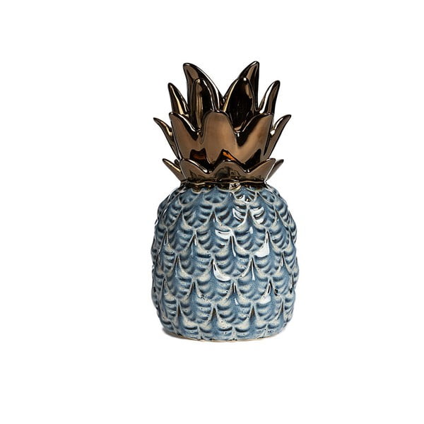 Nanas kék kerámia dekorációs ananász, magasság 22 cm - Simla