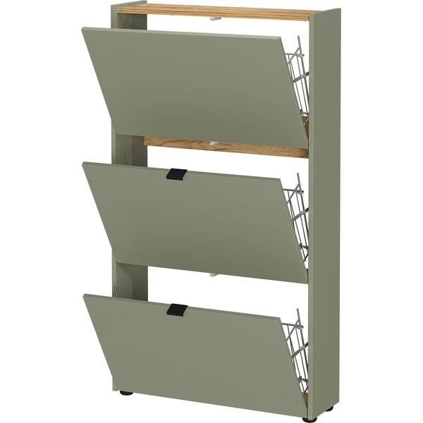 Natúr színű-szürkésbarna előszoba bútor 101x200x22 cm Ameca – Germania-image-3