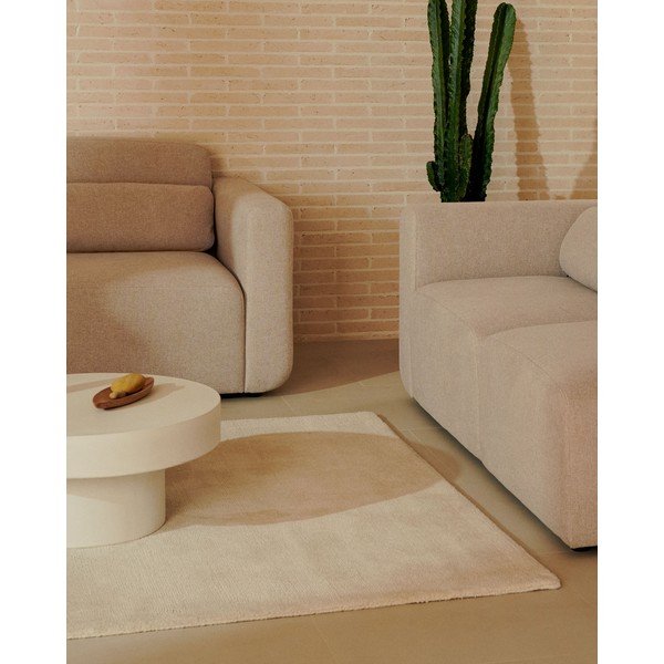 Krémszínű szőnyeg 160x230 cm Empuries – Kave Home-image-1
