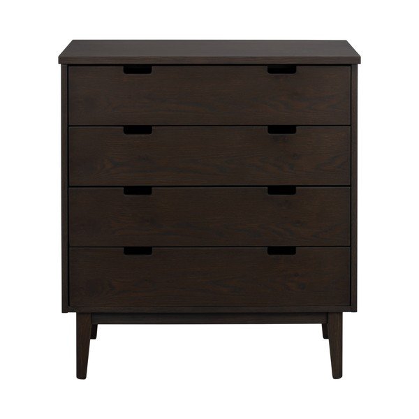 Sötét natúr színű tölgyfa komód 75x85x38 cm Garrison – Rowico-image-4