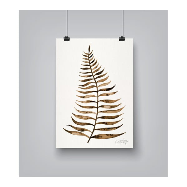 Leaf Sepia by Cat Coquillette 30 x 42 cm-es plakát