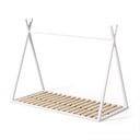 Fehér bükkfa házikó alakú gyerekágy ágyráccsal 90x190 cm Maralis – Kave Home