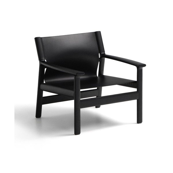 Fekete bőr fotel Jan – Kave Home