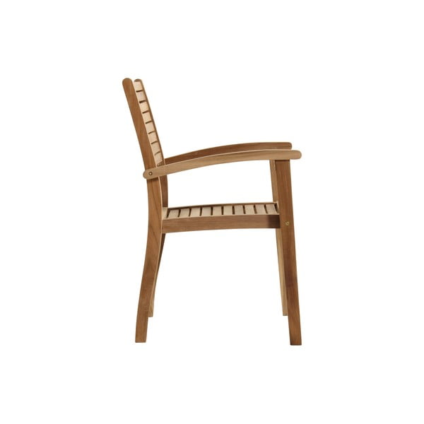 Natúr színű tömörfa kerti szék Sunderland – Hartman-image-2