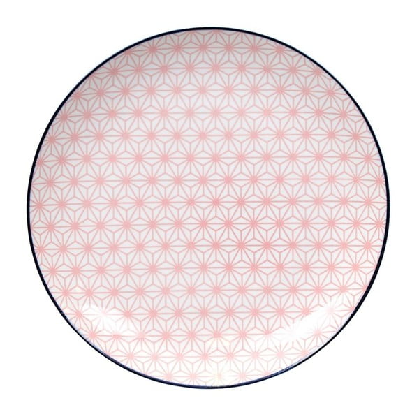 Star/Wave rózsaszín porcelán tányér, ⌀ 25,7 cm - Tokyo Design Studio
