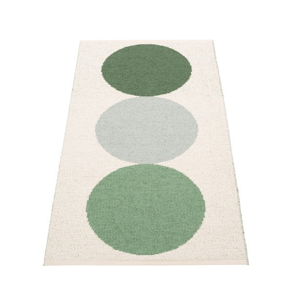 Zöld-krémszínű kültéri-beltéri szőnyeg 70x140 cm Otto Herb – Pappelina