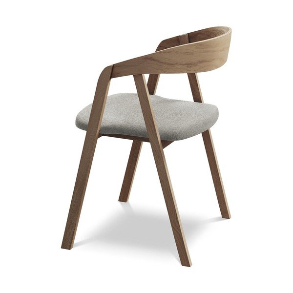 Világosszürke tömörfa étkezőfotel Erika – Makamii-image-3