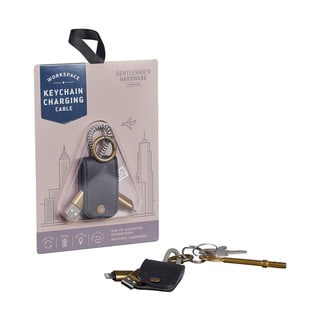 Fekete kulcstartó töltőkábellel - Gentlemen's Hardware