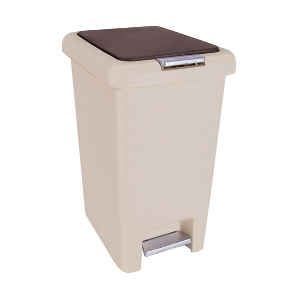Bézs műanyag pedálos szemetes 30 l Dust A – Orion
