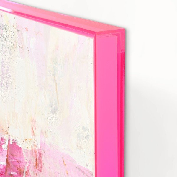 Nyomtatott keretezett vászon kép szett kézzel festett részletekkel 2 db-os 41,5x41,5 cm New Age Pink – Malerifabrikken-image-3
