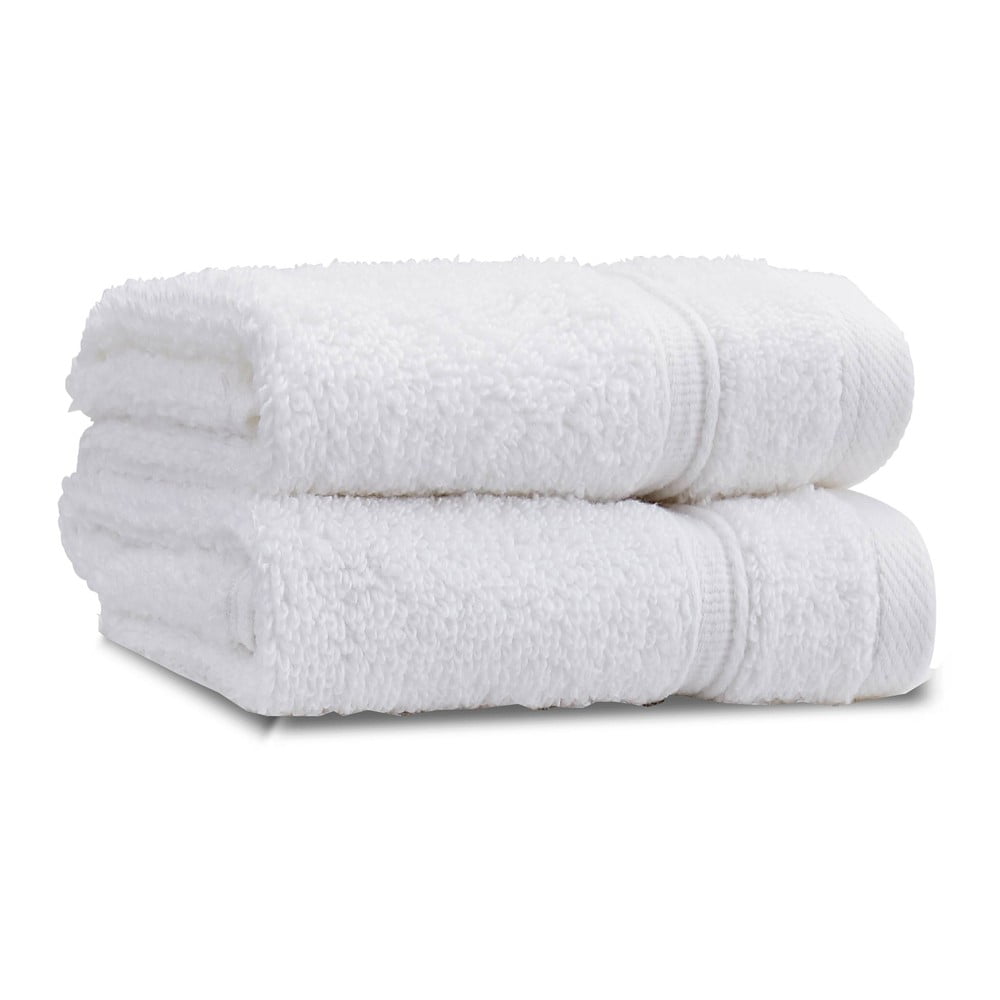 Fehér frottír pamut törölköző szett 2 db-os 30x30 cm Zero Twist  Catherine Lansfield