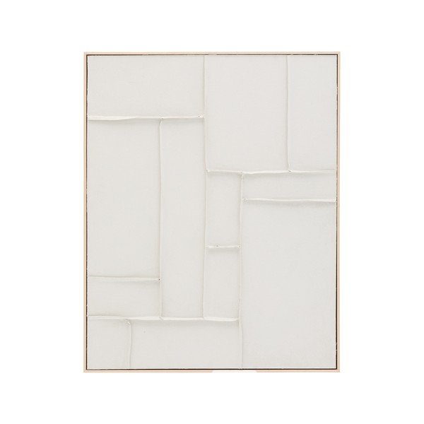 Kézzel festett-3D-s keretezett-vászon kép 80x100 cm Klis – Kave Home