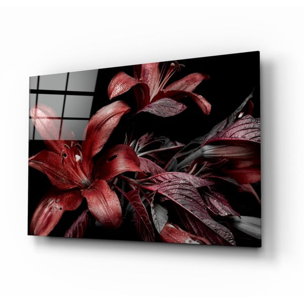 Red Lilies üvegezett kép - Insigne