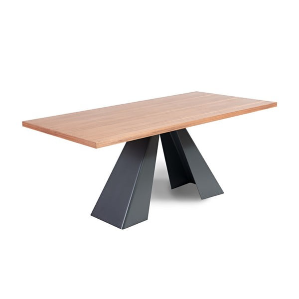 Visionnaire étkezőasztal tölgyfa asztallappal, 200 x 100 cm - Charlie Pommier