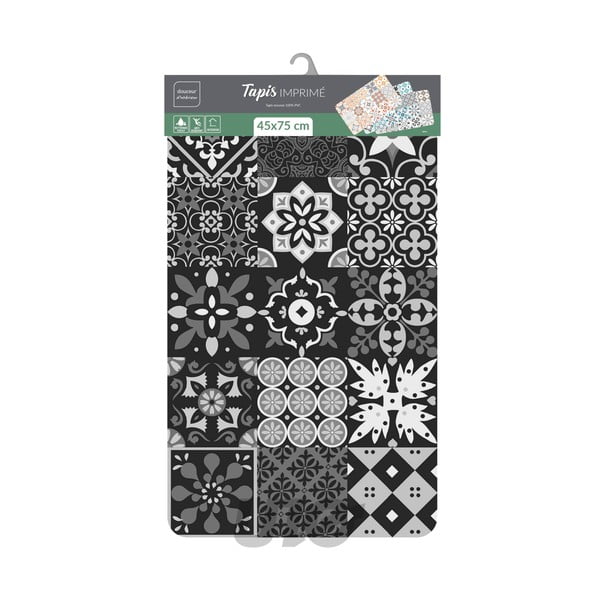 Fekete PVC szőnyeg 45x75 cm Salou – douceur d'intérieur-image-1