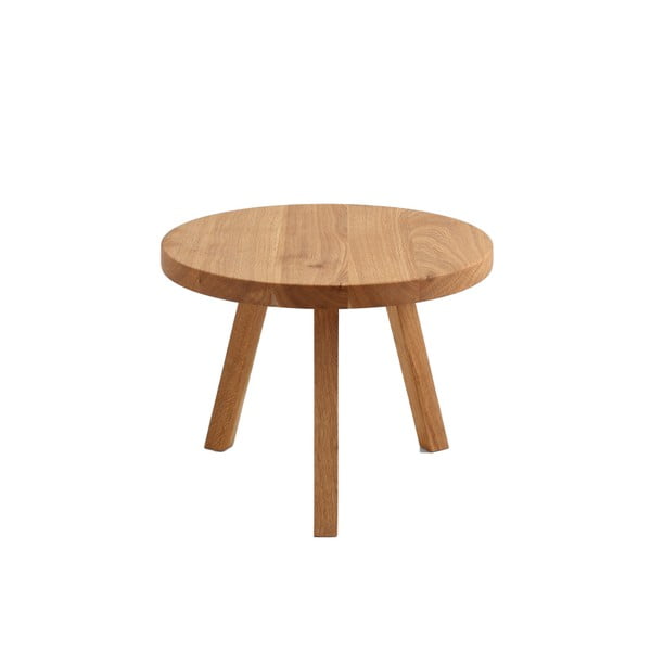 Treben tölgyfa tárolóasztal, ø 60 cm - Custom Form