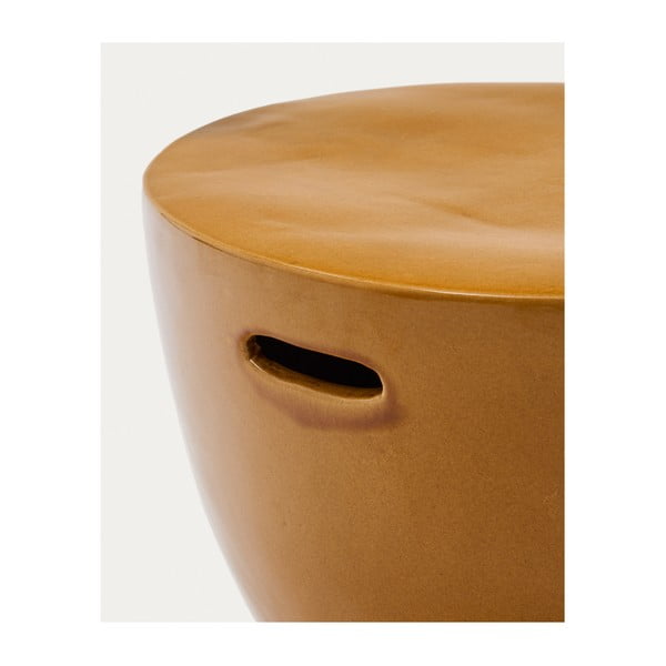 Kerámia kerek kerti tárolóasztal ø 46 cm Mesquida – Kave Home-image-4