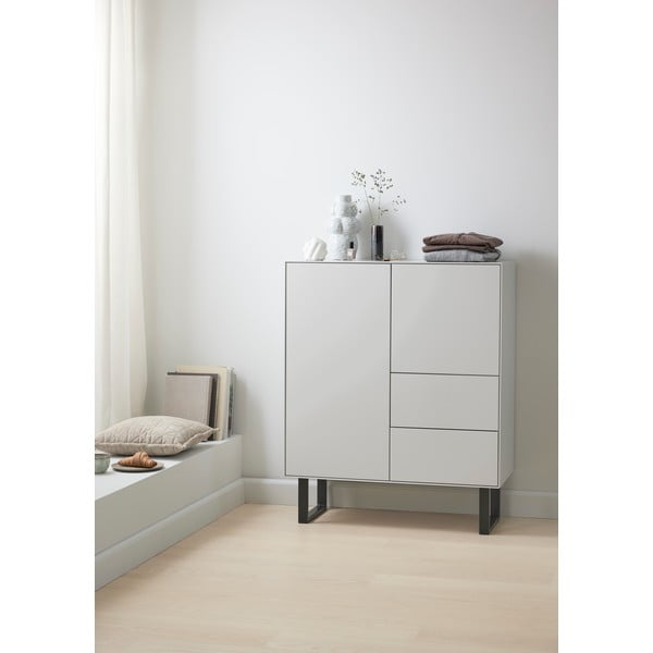 Világosszürke magas komód 91x111 cm Edge by Hammel – Hammel Furniture-image-1
