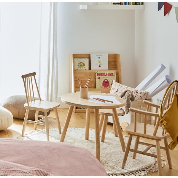 Dilcia kaucsukfa gyerek asztal, ø 55 cm - Kave Home-image-1