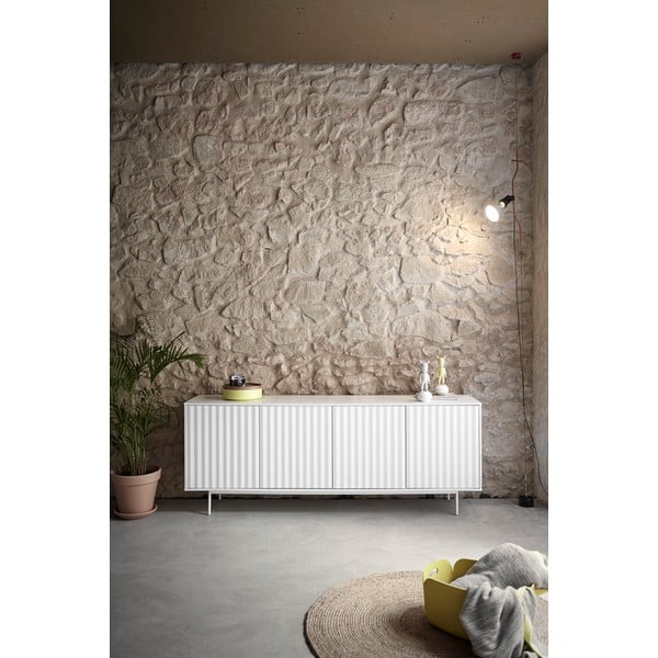 Fehér alacsony komód 211x80 cm Sierra – Teulat-image-1