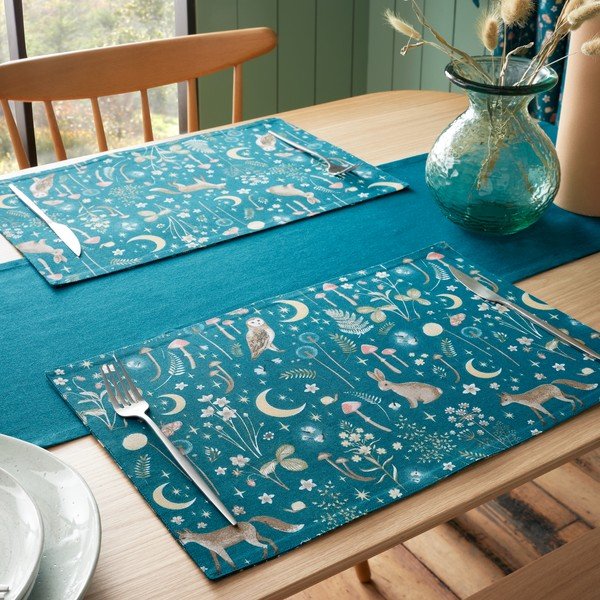 Textil tányéralátét szett 4 db-os 30x46 cm Enchanted Twilight Animals – Catherine Lansfield-image-1