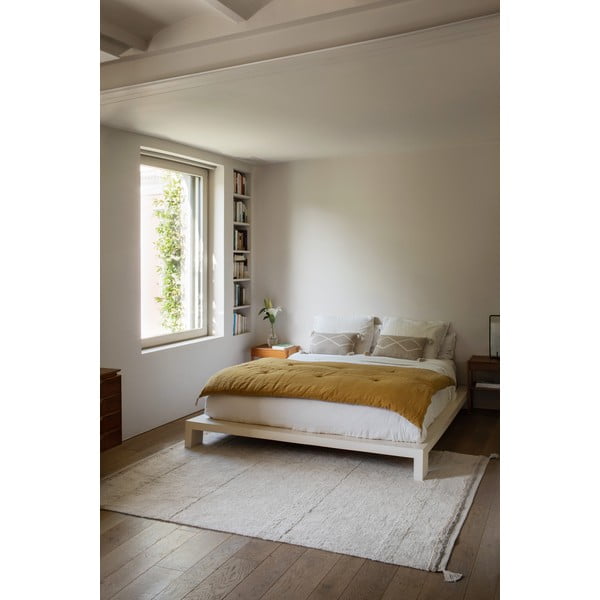 Krémszínű mosható kézi szövésű pamut szőnyeg 140x200 cm Bloom Natural – Lorena Canals-image-1