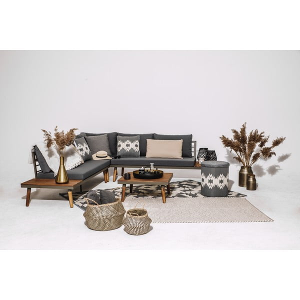 Lustio szürke kerti kanapé akácfa szerkezettel - Bonami Selection-image-1