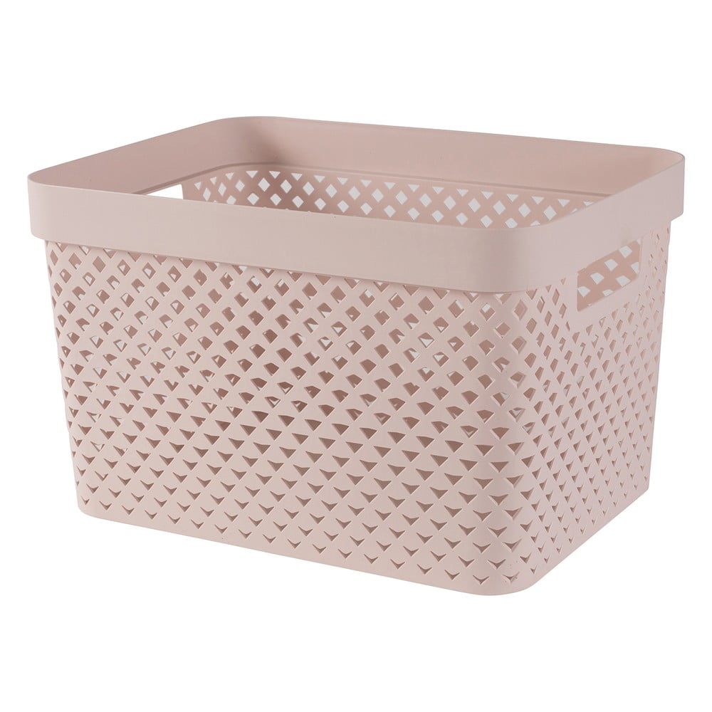 Világos rózsaszín műanyag tárolódoboz 35,5x26x22 cm Pure  Curver