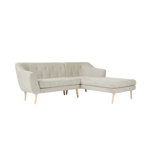 Sicile bézs színű kanapé jobboldali fekvőfotellel - Mazzini Sofas-image-3