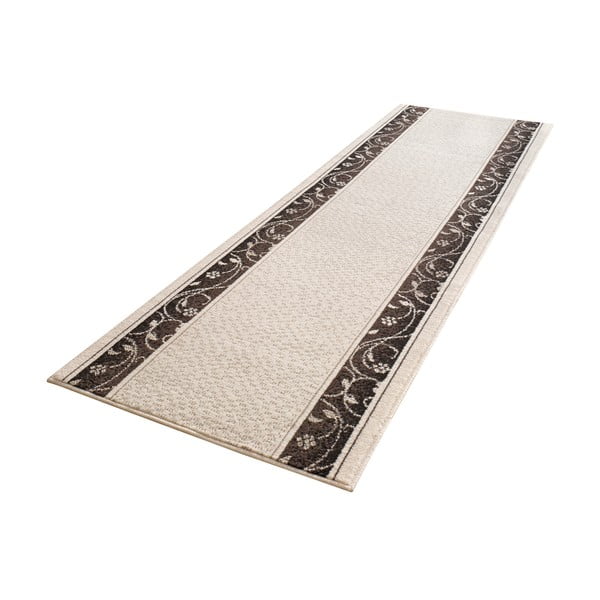 Barna-bézs futószőnyeg típusú szőnyeg 80x350 cm Plant – Hanse Home-image-2