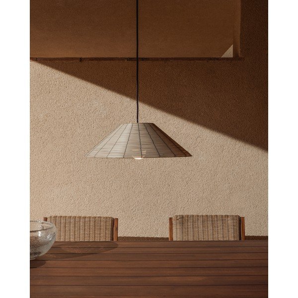 Bézs műrattan lámpabúra ø 50 cm Saranella – Kave Home-image-1