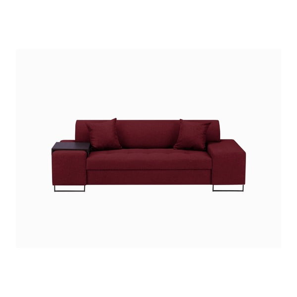 Orlando piros kanapé, fekete lábakkal, 220 cm - Cosmopolitan Design