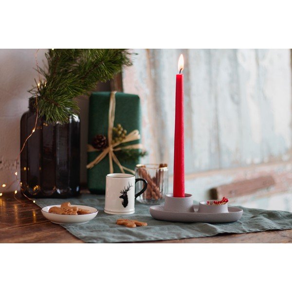 Aye Aye Two Candles világos szürke gyertyatartó - EMKO-image-1