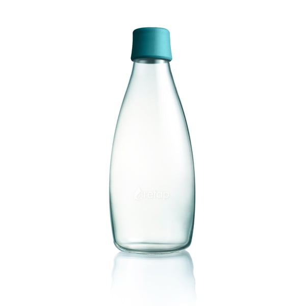 Sötét türkiz üvegpalack élettartam garanciával, 800 ml - ReTap