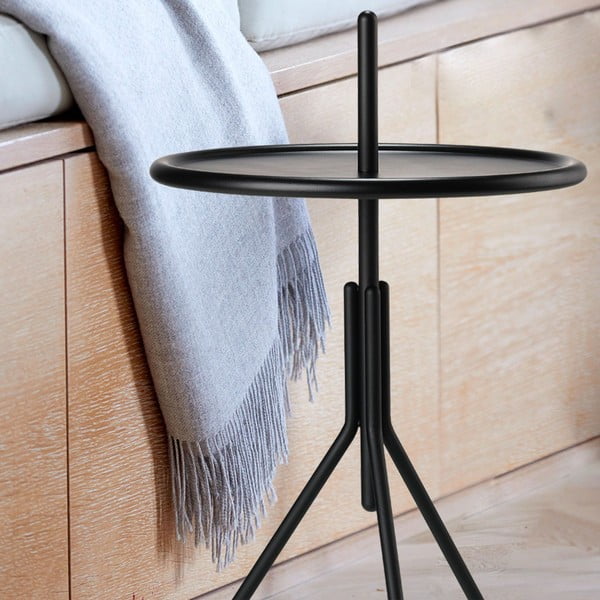 Inu fekete fém tárolóasztal, ø 33,8 cm - Zone-image-1