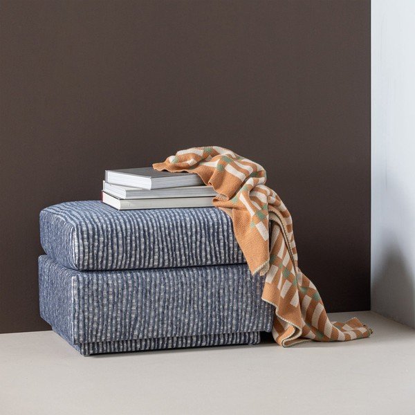 Szürkéskék kárpitozott lábtartó Lou – WOOOD-image-1