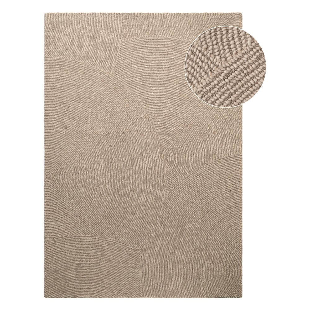 Bézs kézi szövésű gyapjú szőnyeg 80x150 cm Eleni Light Beige Hanse Home